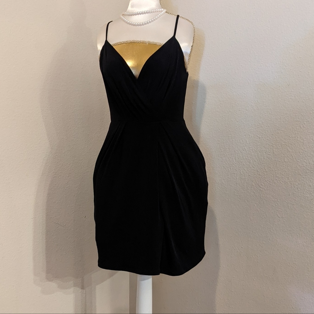 BCBGeneration Mini Black surplice dress NWOT